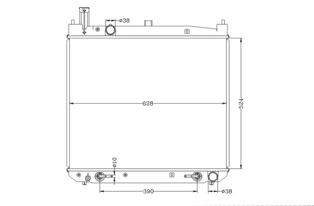 Radiator for Toyota Hiace Regius Touring KCH40/46 from 1999 to 2002 New Auto Manual 3.0L Diesel 00 01