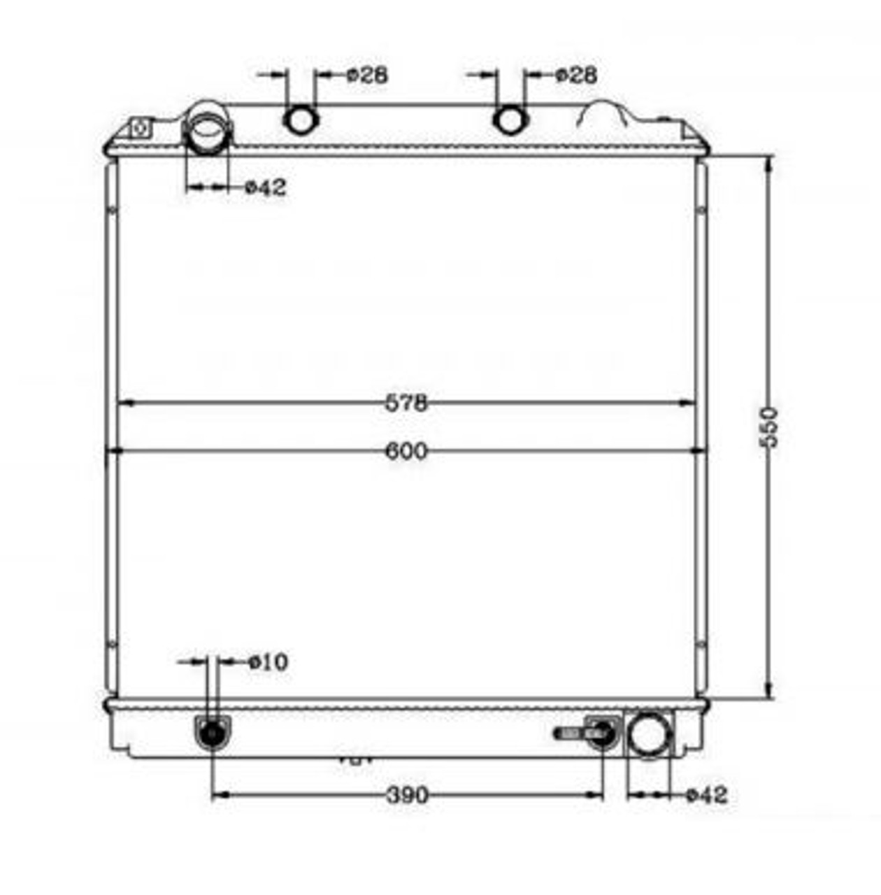 Radiator for Toyota Coaster HZB50 HDB50 HDB51 New from 1995 to 2004 Auto Manual 4.2L Diesel 96 97 98 99 00 01 02 03