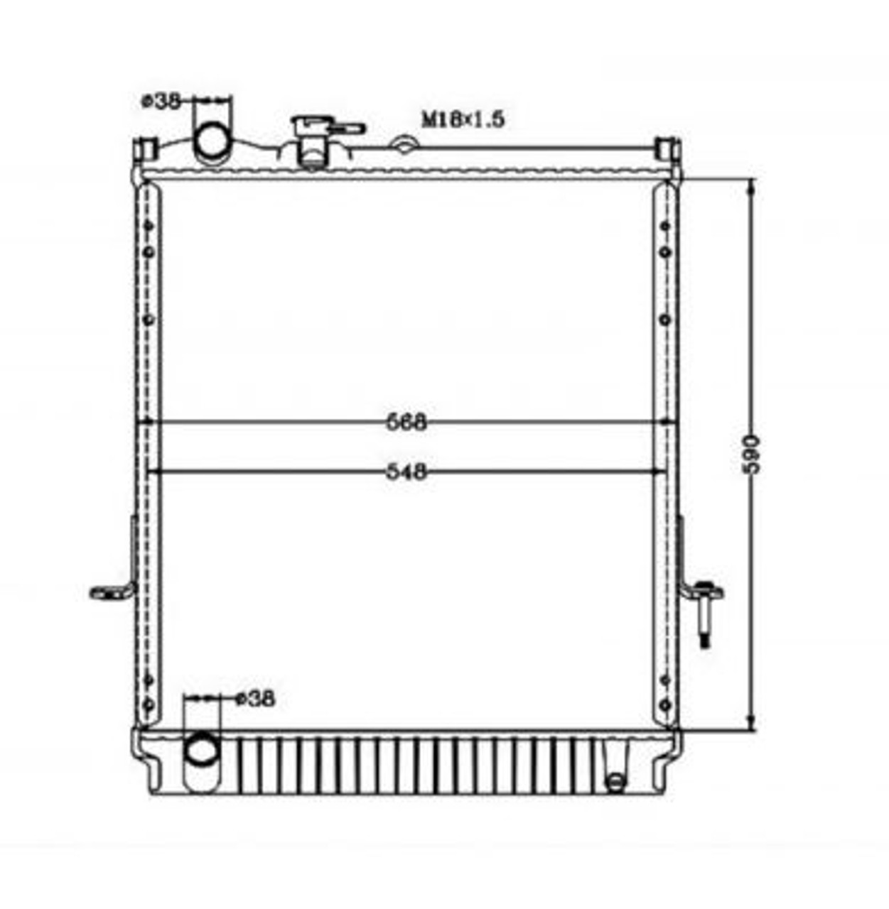 Radiator for Isuzu NPR400 NPR300 NQR300 New from 2004 to 2007 Truck Manual 05 06 "590mm"