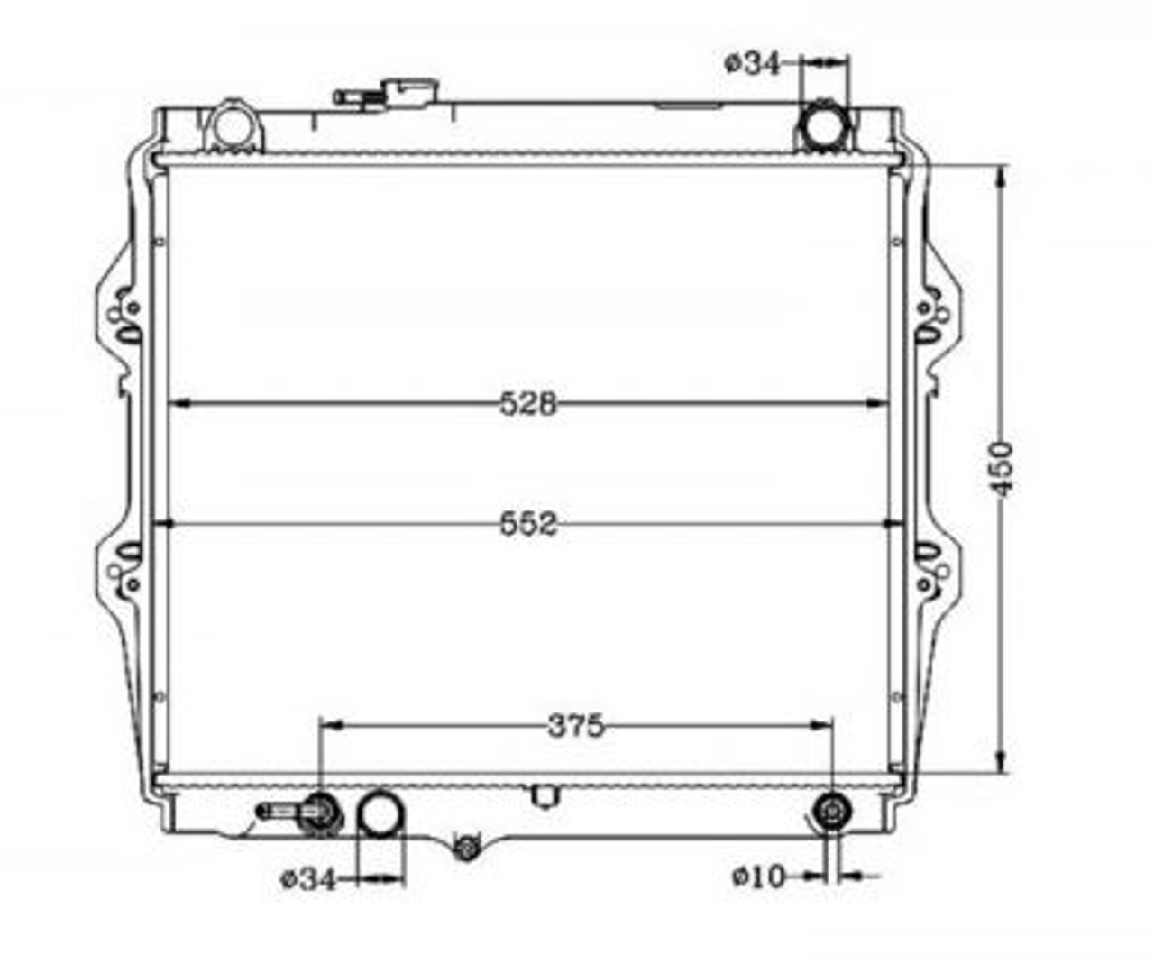 Radiator for Toyota Hilux RZN149/154/169/179R New from 1997 to 2005 Auto Manual 2.7L Petrol 98 99 00 01 02 03 04