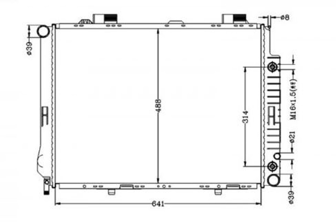 Radiator for Mercedes-Benz E Class W210 from 1995 to 2002 Auto Manual W210  E200 E200K