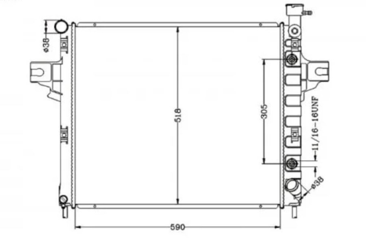 Radiator for Jeep Grand Cherokee WJ WG 06/99-06/05 Auto Manual 4.7L V8 *518mm*