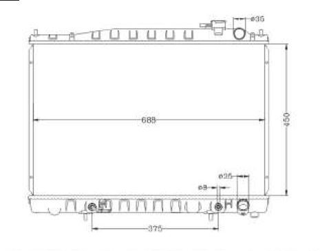 Radiator for Nissan Navara D22 1997-2005 3.0L Turbo Diesel 3.3L Petrol V6 Auto Manual 98 99 00 01 02 03 04