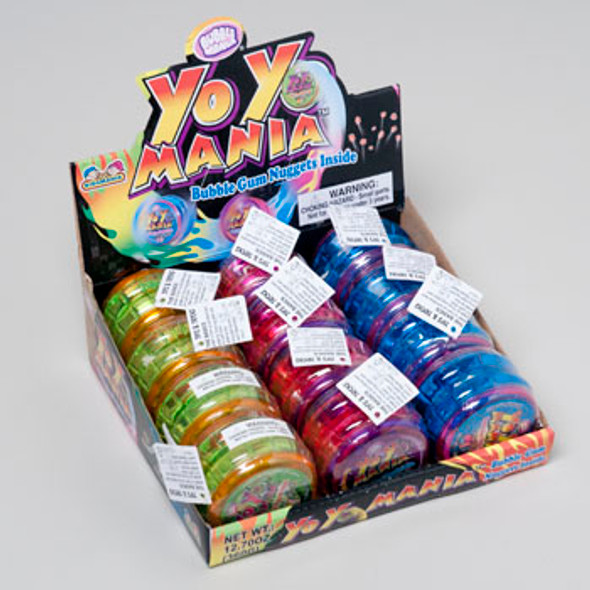 YO YO MANIA BUBBLE GUM 3 ASST 1.06 OZ 12 PC COUNTER DISPLAY YO YO MANIA BUBBLE GUM 3 ASST 1.06 OZ 12 PC COUNTER DISPLAY