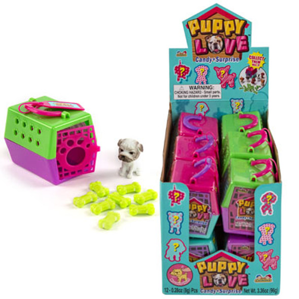 CANDY PUPPY LOVE 3.36 OZ CANDY BITS & SURPRISE PUPPY CNTR DISP