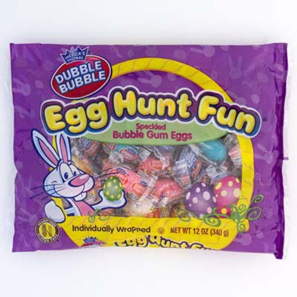 EASTER CANDY EGG HUNT 12 OZ FUN BAG DUBBLE BUBBLE COUNTER DISPLAY