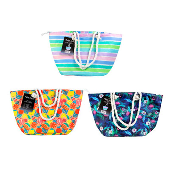 COOLER BEACH BAG INSULATED 3 ASSORTED PRINTS SEE N2 POLAR PACK COOLER BEACH BAG INSULATED 3 ASSORTED PRINTS SEE N2 POLAR PACK