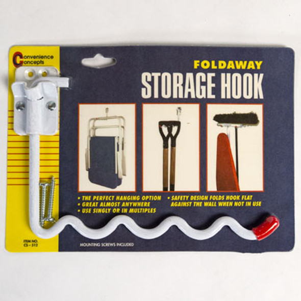 HOOK FOLDING L RIPPLED POWDER COATED SOLID STEEL *8.99* PEGBLE