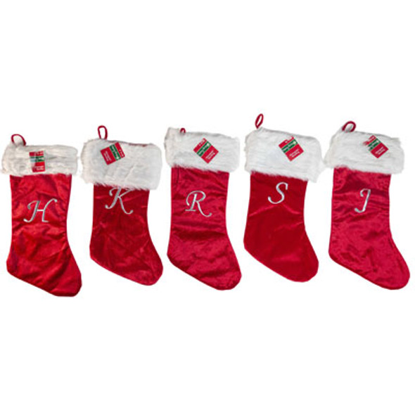 MONOGRAM CHRISTMAS STOCKING RANDOM LETTERS 20IN PP $ 4.99 MONOGRAM CHRISTMAS STOCKING RANDOM LETTERS 20IN PP $ 4.99