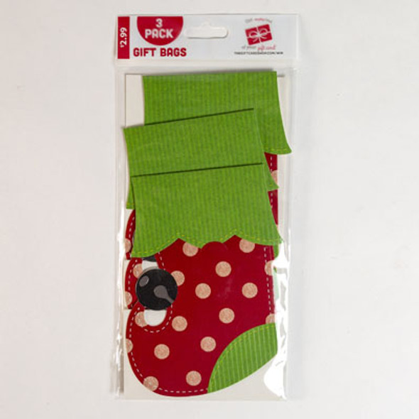 GIFT CARD HOLDER STOCKING SHAPE 3PK PP 2.99