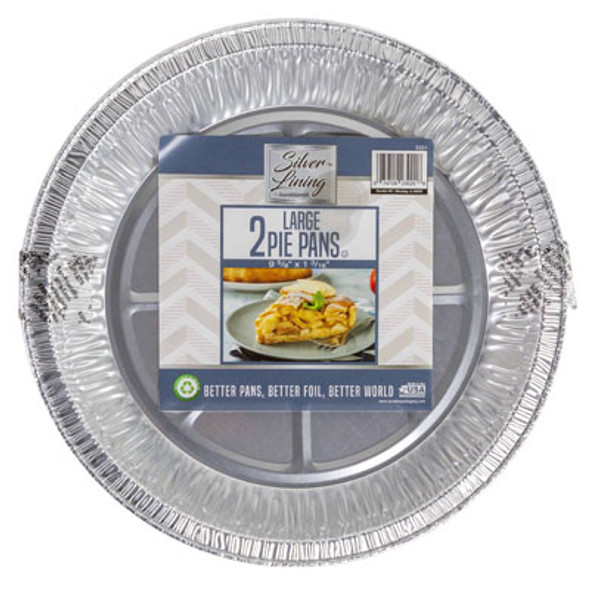 ALUMINUM PIE PAN 10IN 2PK IN PDQDISPLAY 9.625 X 1.1875-