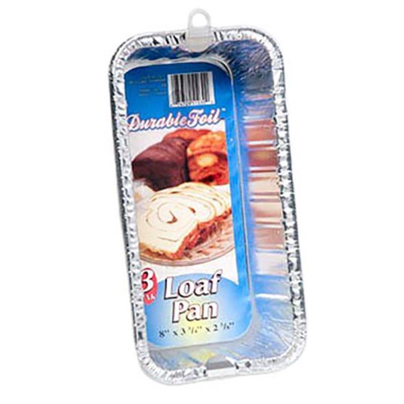 ALUMINUM LOAF PAN 3 PACK8 X 3.75 X 2.375 BULKPACK