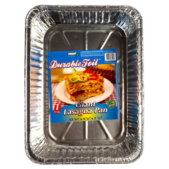 ALUMINUM LASAGNA PAN GIANT 13.5 X 9.5 X 3IN MADE IN USA