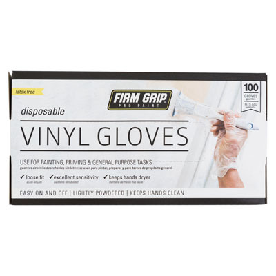 GLOVES 100CT VINYL PRO PAINT LIGHTLY POWEDERED FIRM GRIP