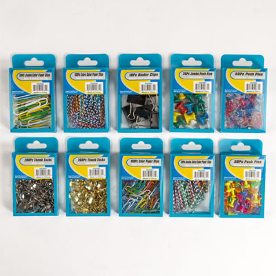 OFFICE SUPPLY SHIPPER 10AST BOX STATIONARY 140PC FLOOR DISPLAY