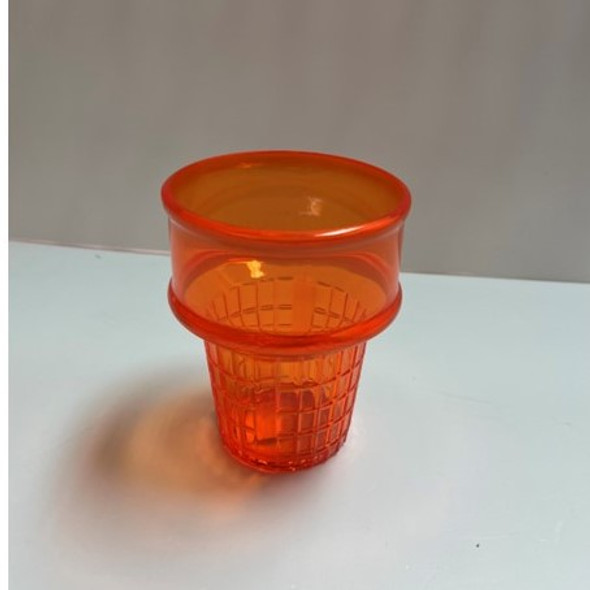 ICE CREAM CONE SHAPE CUP 4AST TRANSLUCENT SUMMER COLORS 4.52 H X 3.5 D UPC LABEL ICE CREAM CONE SHAPE CUP 4AST TRANSLUCENT SUMMER COLORS 4.52 H X 3.5 D UPC LABEL