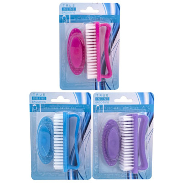 NAIL BRUSH 2PK SET 3ASST COLORS/HBA BLISTERCARD NAIL BRUSH 2PK SET 3ASST COLORS/HBA BLISTERCARD