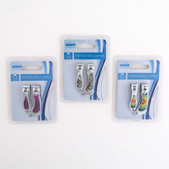 NAIL CLIPPER 2PC SET FASHION PRINTS 3 ASST CLAMPACK/MDSGSTRIP NAIL CLIPPER 2PC SET FASHION PRINTS 3 ASST CLAMPACK/MDSGSTRIP