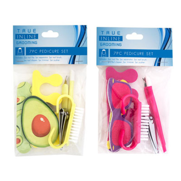 PEDICURE SET 7PC W/PRINTED NOVELTY NAIL FILE/2AST HBA/PBH PEDICURE SET 7PC W/PRINTED NOVELTY NAIL FILE/2AST HBA/PBH