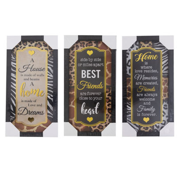 WALL PLAQUE FRAMED MDF 3AST HOME/FRIEND 7X14 STOCKLOT SHRINKWRAP/LABEL WALL PLAQUE FRAMED MDF 3AST HOME/FRIEND 7X14 STOCKLOT SHRINKWRAP/LABEL