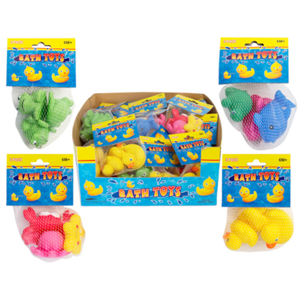 BATH TOY 3PK 4ASST NET BAG/HEADER IN 36PC PDQ BATH TOY 3PK 4ASST NET BAG/HEADER IN 36PC PDQ