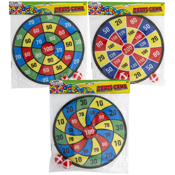 DART BOARD GAME W/2 BALLS SAFETY FABRIC 3AST 11IN DIA PBH DART BOARD GAME W/2 BALLS SAFETY FABRIC 3AST 11IN DIA PBH