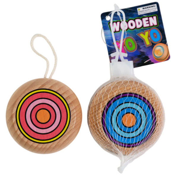 YO-YO WOODEN 2IN 2ASST COLORS NET BAG W/HANGTAG YO-YO WOODEN 2IN 2ASST COLORS NET BAG W/HANGTAG