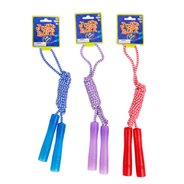 JUMP ROPE 7FT 3AST COLORS AGE 6+ PLASTIC HANDLE JUMP ROPE 7FT 3AST COLORS AGE 6+ PLASTIC HANDLE