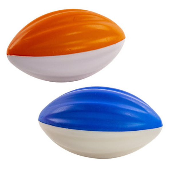 FOOTBALL FOAM 5.375IN 3AST COLORS 24PC PDQ/EA WITH LABEL 2 PDQ'S PER CASE