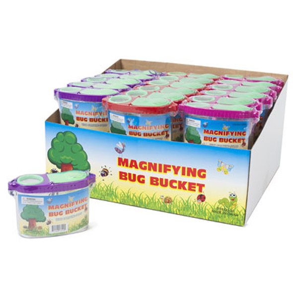 BUG BUCKET MAGNIFYING W/CARRYCORD 6 COLORS IN 36PC PDQ BUG BUCKET MAGNIFYING W/CARRYCORD 6 COLORS IN 36PC PDQ