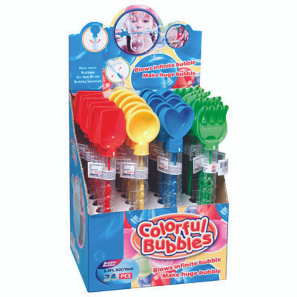 BUBBLE WAND W/SAND TOOL TOP 11IN4AST STYLES 24PC/PDQ UPC LABEL BUBBLE WAND W/SAND TOOL TOP 11IN4AST STYLES 24PC/PDQ UPC LABEL