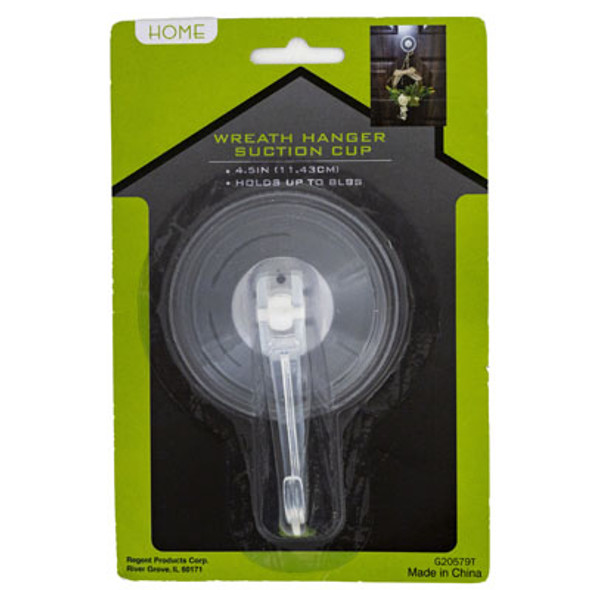 WREATH HANGER SUCTION CUPW/HOOK HOLDS UP TO 8LBS BLC