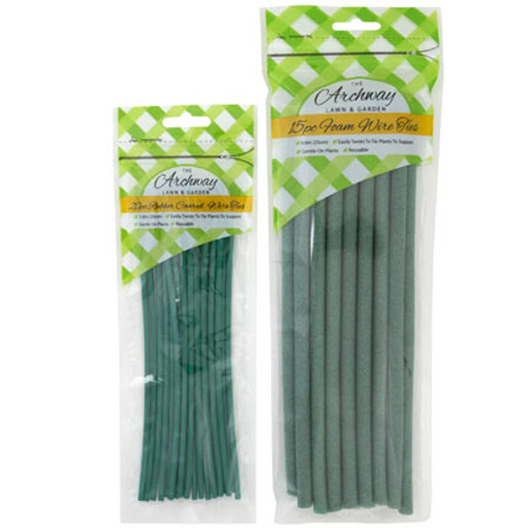 GARDEN TIES 20PC RUBBER & 15PC FOAM 2AST IN PRINTED COLOR BAG GARDEN TIES 20PC RUBBER & 15PC FOAM 2AST IN PRINTED COLOR BAG
