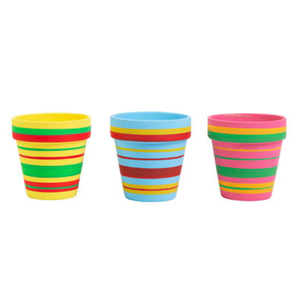 PLANTER CHALKBOARD STRIPED 3AST 4X4IN TERA COTTA/UPC LABEL PLANTER CHALKBOARD STRIPED 3AST 4X4IN TERA COTTA/UPC LABEL