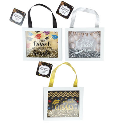 WALL DECOR SHAKER SEQUIN BOX 3AST GRAD DESIGNS 6X5IN GRAD HT