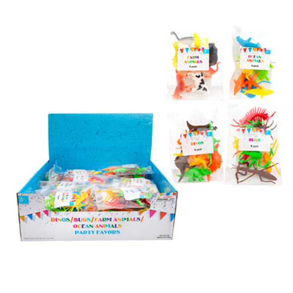 PARTY FAVOR 8PK FIGURES 36PC PDQ DINO/BUG/FARM/OCEAN PB/LABEL PARTY FAVOR 8PK FIGURES 36PC PDQ DINO/BUG/FARM/OCEAN PB/LABEL