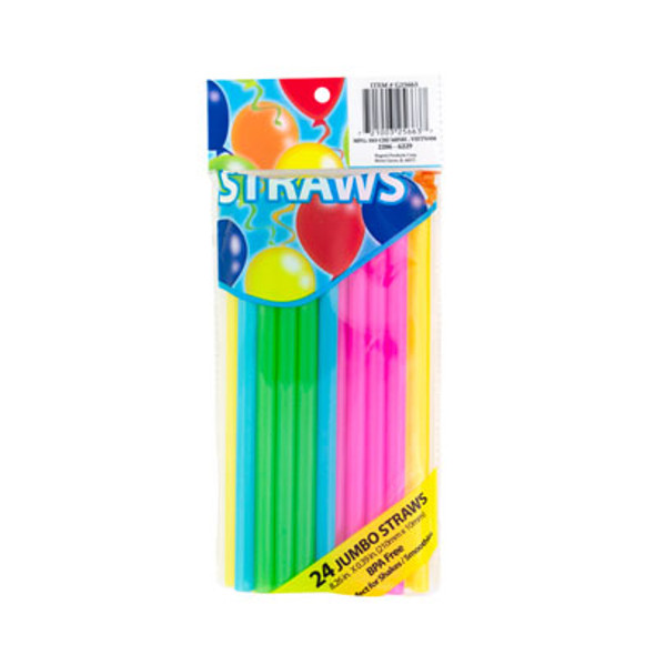 STRAWS 24CT SHAKE/SMOOTHIE 10MM DIA/8.27INL PTD/OPP