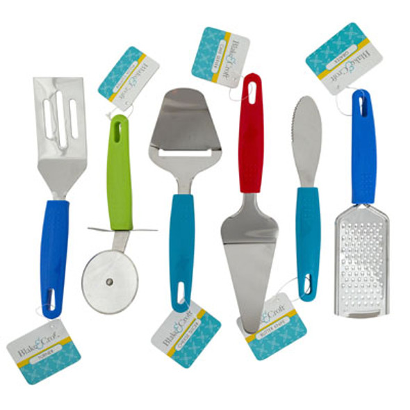 KITCHEN GADGETS 6AST W/PLASTIC HANDLE SUMMER COLORS B&C HT KITCHEN GADGETS 6AST W/PLASTIC HANDLE SUMMER COLORS B&C HT