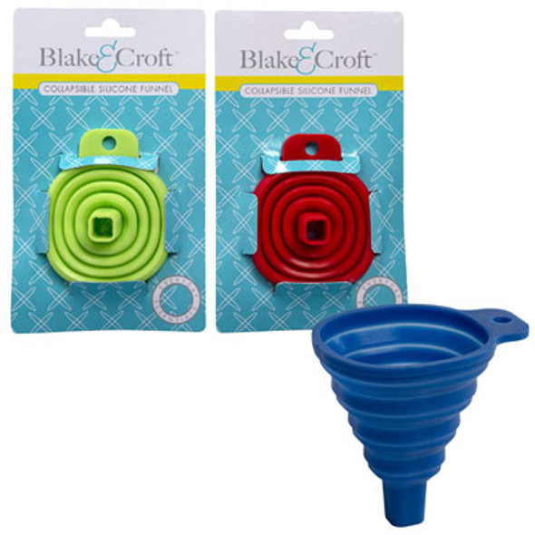 FUNNEL COLLAPSIBLE SILICONE 3ASST COLORS B&C TCD/PB BPA FREE FUNNEL COLLAPSIBLE SILICONE 3ASST COLORS B&C TCD/PB BPA FREE
