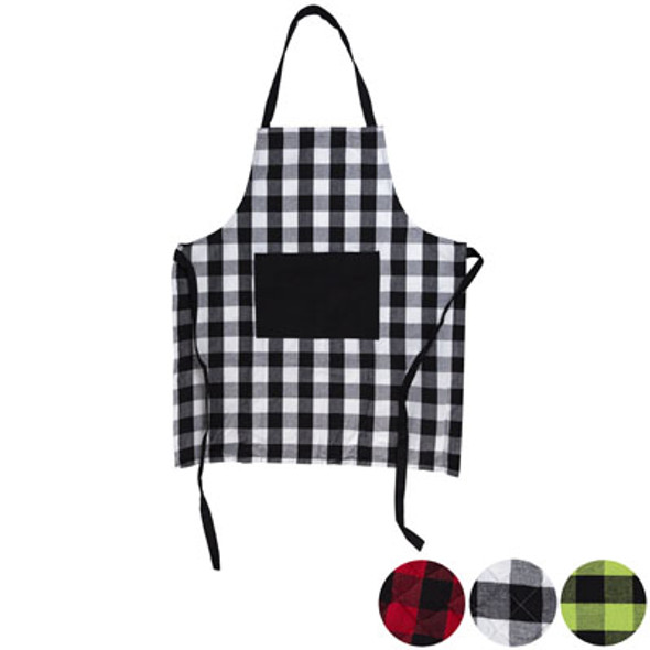APRON BUFFALO CHECK 3AST COLORSADULT SIZE B&C HT/JHOOK