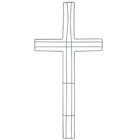 WREATH FRAME CROSS WIRE 24X12IN GREEN 2MM DIA CRAFT HT