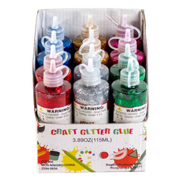 GLITTER GLUE 3.89 OZ(115ML)SQUEEZE BOTTLE 6AST CLR/12PCPDQWASHABLE GLITTER GLUE 3.89 OZ(115ML)SQUEEZE BOTTLE 6AST CLR/12PCPDQWASHABLE