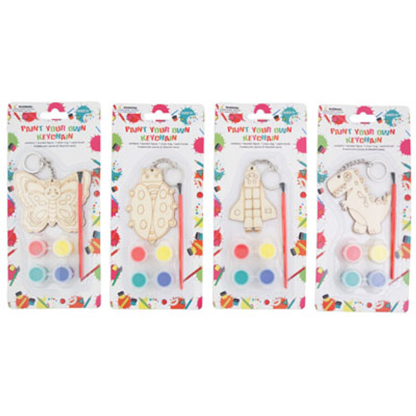 CRAFT PAINT SET WOOD FIGURE 4 PAINTS/BRUSH/CHAIN 4AST BLC AGE 5+ BUTTRFLY/BUG/ROCKET/DINO CRAFT PAINT SET WOOD FIGURE 4 PAINTS/BRUSH/CHAIN 4AST BLC AGE 5+ BUTTRFLY/BUG/ROCKET/DINO