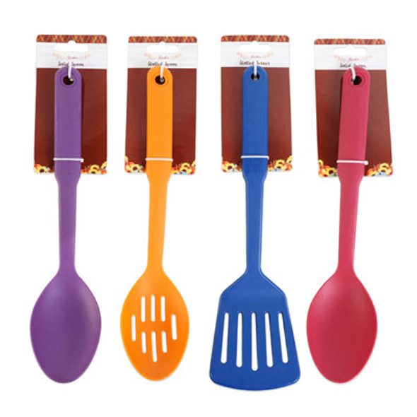 KITCHEN TOOL NYLON 3STYLE/4 FALL COLORS SLOTTED SPOON/TURNER & BASTING SPOON 12IN FALL TCD KITCHEN TOOL NYLON 3STYLE/4 FALL COLORS SLOTTED SPOON/TURNER & BASTING SPOON 12IN FALL TCD