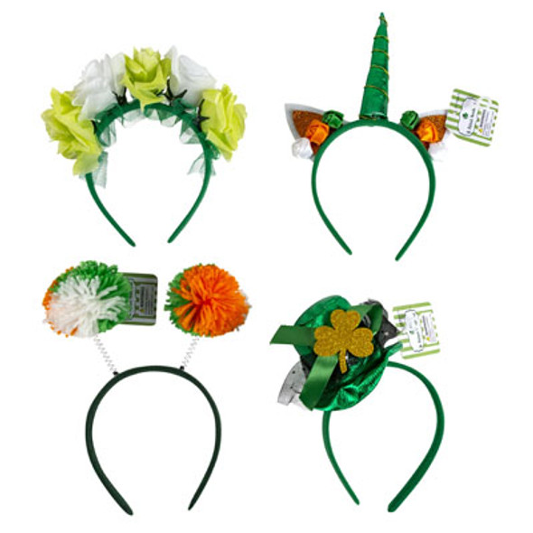 HEADBAND ST.PATRICK DELUXE ASSTUNICORN/FLORAL/POM/HAT JHOOK/HT HEADBAND ST.PATRICK DELUXE ASSTUNICORN/FLORAL/POM/HAT JHOOK/HT