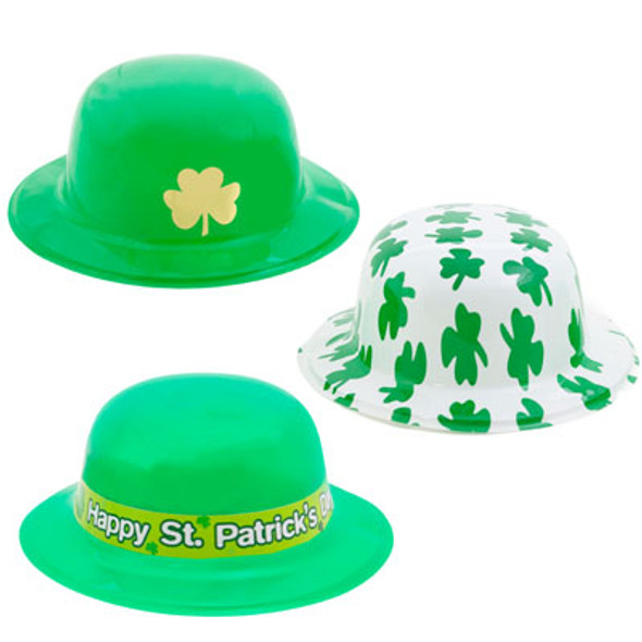 HAT ST PATRICK 3AST PLASTIC DERBY STYLE/UPC LABEL HAT ST PATRICK 3AST PLASTIC DERBY STYLE/UPC LABEL