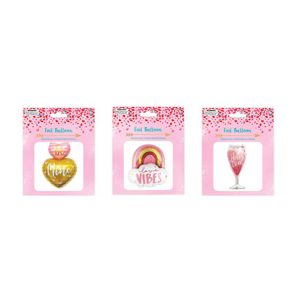VALENTINE BALLOON 3AST FOILW/STRAW FOR INFLATING PB/INSERT19.29-31.5IN VALENTINE BALLOON 3AST FOILW/STRAW FOR INFLATING PB/INSERT19.29-31.5IN