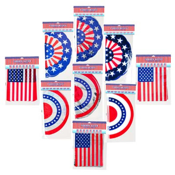BANNER PATRIOTIC 12FT 3ASST - 2ASST BUNTING/FLAG 3 FINISHPATRIOTIC POLYBAG/HEADER BANNER PATRIOTIC 12FT 3ASST - 2ASST BUNTING/FLAG 3 FINISHPATRIOTIC POLYBAG/HEADER