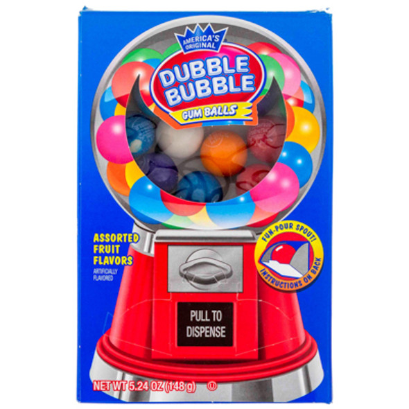 DUBBLE BUBBLE GUMBALL MACHINE BOX 5.24 OZ COUNTER DISPLAY DUBBLE BUBBLE GUMBALL MACHINE BOX 5.24 OZ COUNTER DISPLAY