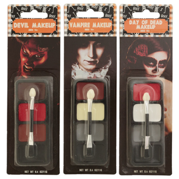 MAKEUP CREAM HALLOWEEN 3AST 4-COLOR COMBOS W/APPLICATOR BLC